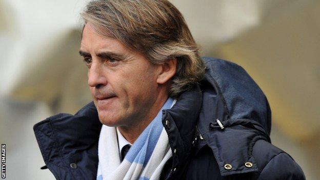 Manchester City manager Roberto Mancini