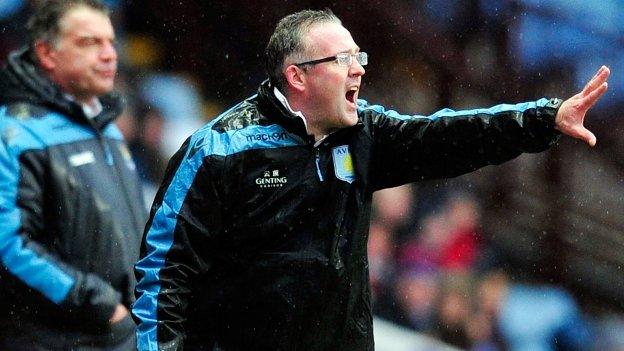 Aston Villa manager Paul Lambert