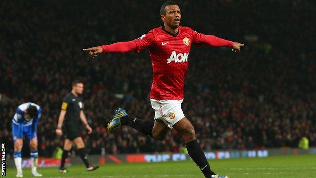 Nani celebrates