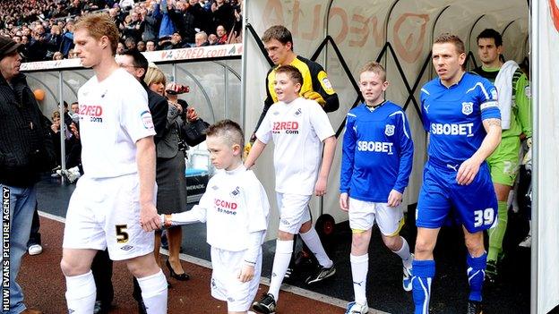 Swansea City v Cardiff City in 2011