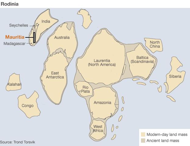 Map of Rodinia