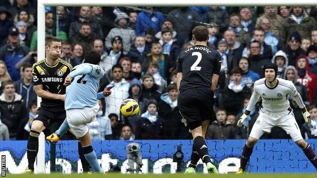 Carlos Tevez fires City's second goal