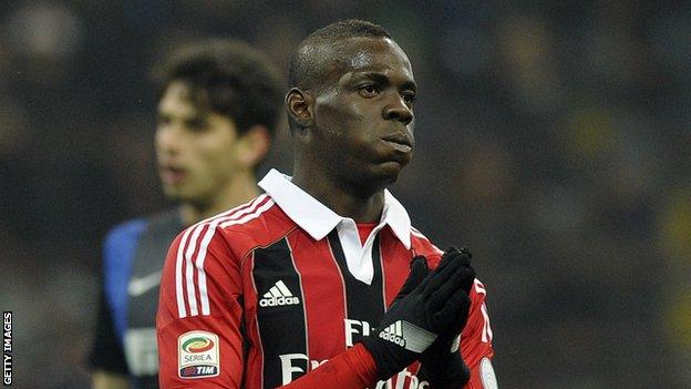 Milan striker Mario Balotelli