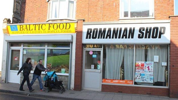 Romanian shop in Boston, Lincolnshire