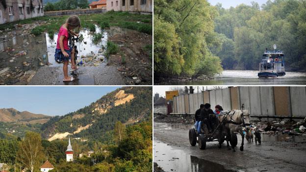 Composite of images from romania