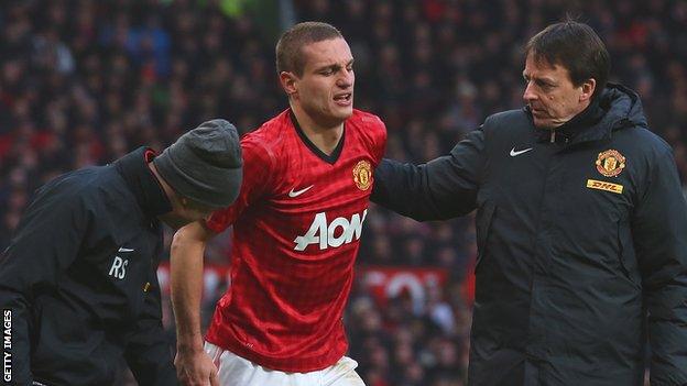 Manchester United captain Nemanja Vidic