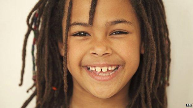 A girl with dreadlocks