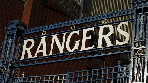 The gates at Rangers' Ibrox Stadium