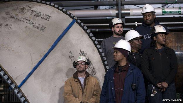 shipbuilders in a plant