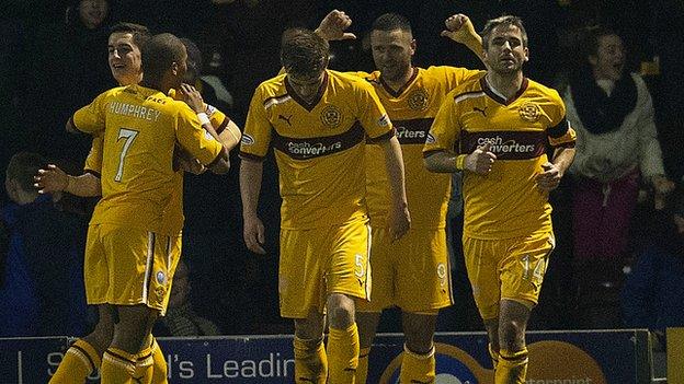 Motherwell were 2-1 winners against Celtic at Fir Park