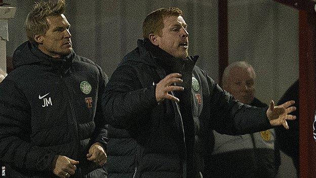 Celtic manager Neil Lennon endured a frustrating night at Fir Park