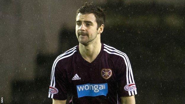 Hearts midfielder Scott Robinson