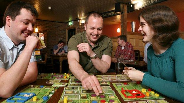 Board gamers in London