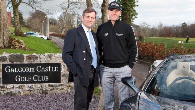 Michael Hoey with Galgorm Castle owner Christopher Brooke