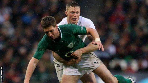 Chris Ashton makes a tackle