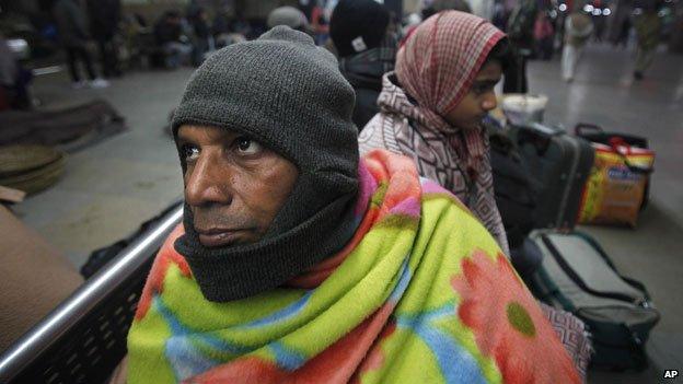 Man wearing monkey hat