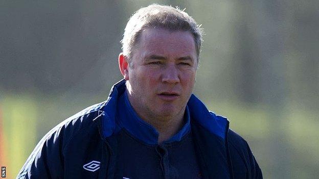 Rangers manager Ally McCoist