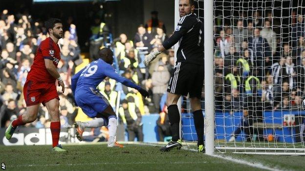 Demba Ba scores for Chelsea