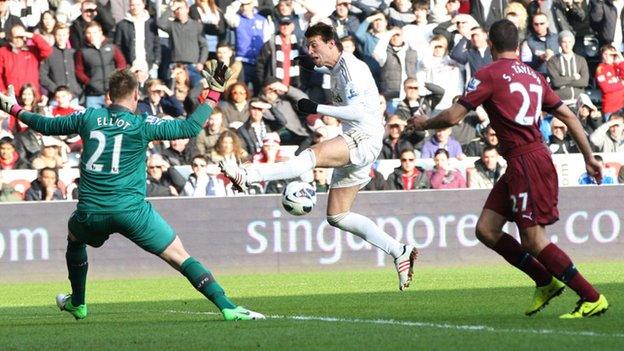 Michu in action against Newcastle