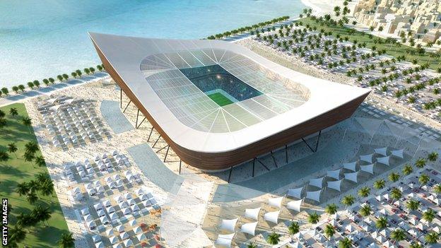 Artists impression of Al-Gharafa stadium