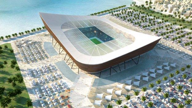 Artists impression of Al-Gharafa stadium