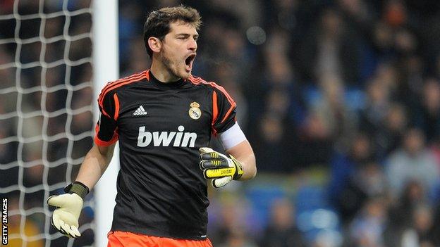 Real Madrid goalkeeper Iker Casillas