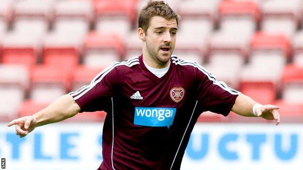 Hearts midfielder Scott Robinson