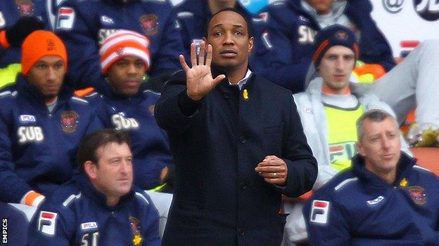 Blackpool manager Paul Ince