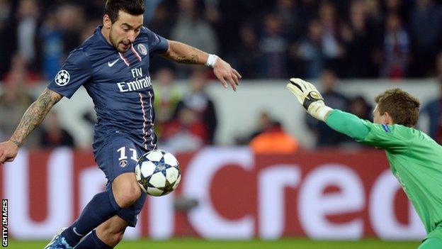 Parsi St-Germain's Ezequiel Lavezzi