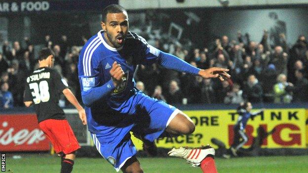 Macclesfield Town striker Matthew Barnes-Homer