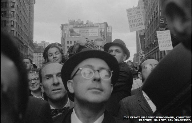 Garry Winogrand, Richard Nixon Campaign Rally, New York, 1960; posthumous digital reproduction from original negative; Garry Winogrand Archive, Center for Creative Photography, University of Arizona