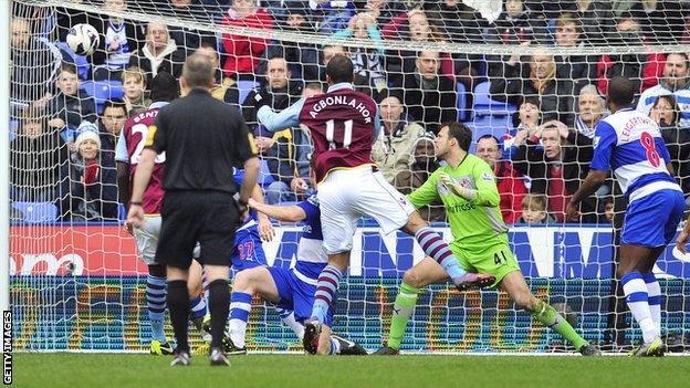 Gabriel Agbonlahor scores for Aston Villa