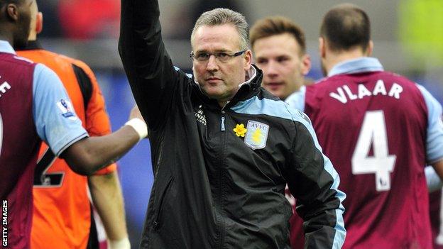 Aston Villa's Paul Lambert