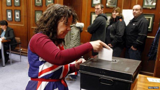 Falkland islander voting
