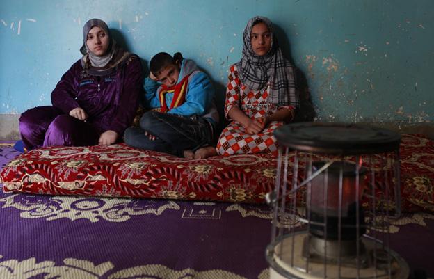 Marwa with one of her brothers and one of her sisters