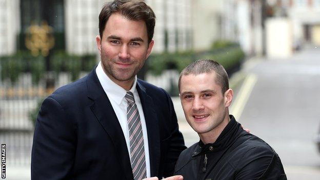 Eddie Hearn and Ricky Burns