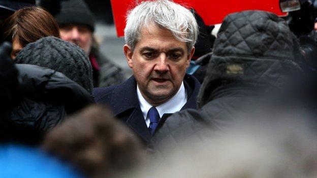 Chris Huhne, shortly before his sentencing