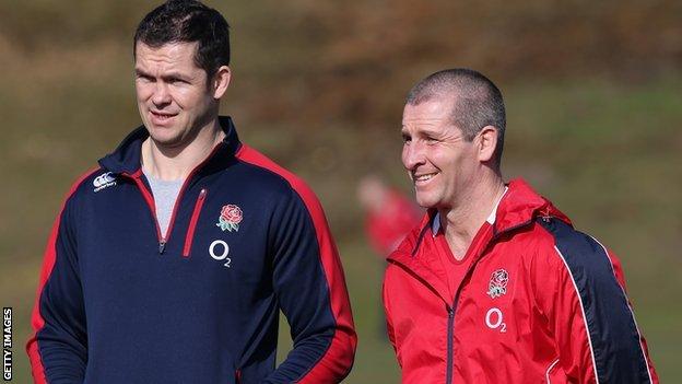 England head coach Stuart Lancaster (right) and assistant Andy Farrell