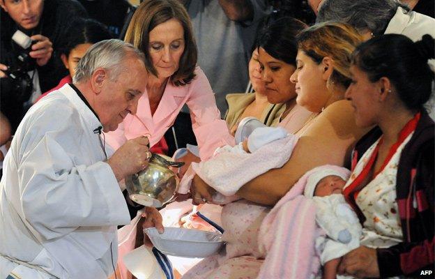 Cardinal Bergoglio at a Mass