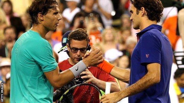 Rafael Nadal and Roger Federer