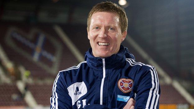 Hearts manager Gary Locke