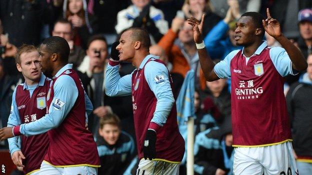 Christian Benteke celebrates