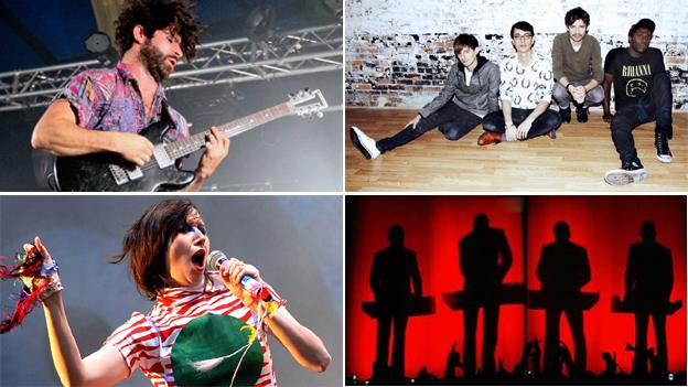 Foals (by Jenny O'Neill), Bloc Party, Yeah Yeah Yeahs and Kraftwerk