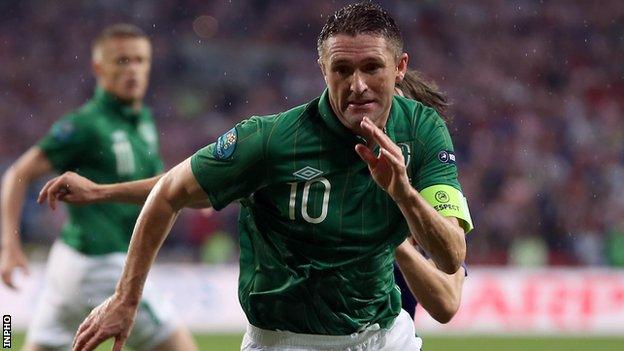 Robbie Keane of the Republic of Ireland