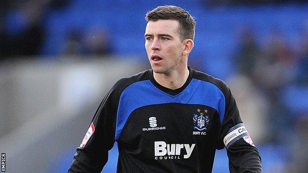 Bury captain Steven Schumacher