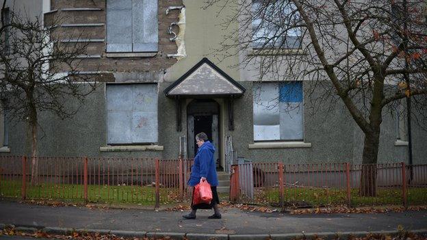 Deprived area of Glasgow