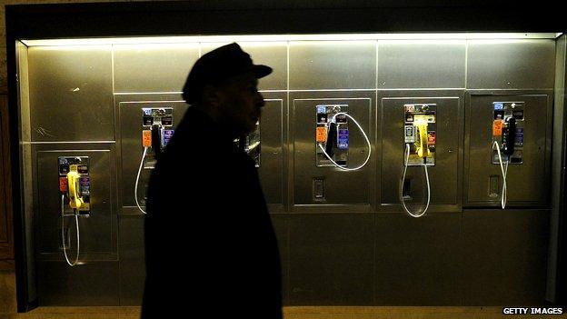 Public phones in New York's Grand Central station