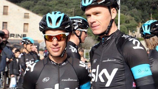 Richie Porte (left) and Chris Froome