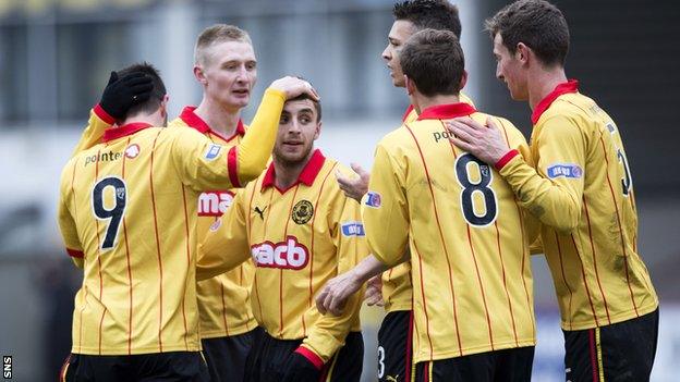 Thistle ran riot against Livingston at Firhill