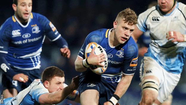 Ian Madigan runs in for his try against Glasgow